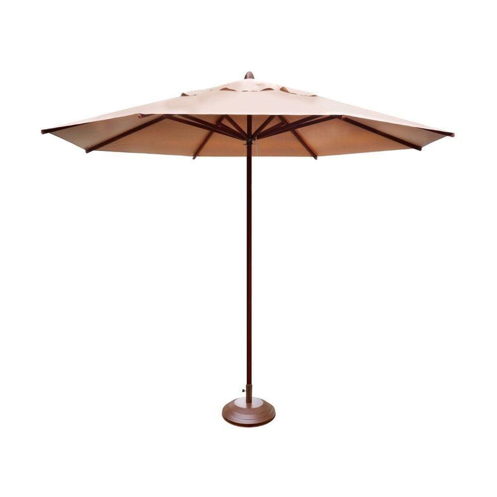 Ombrelone Guarda Sol Piscina Casa Praia Base Marrom 300cm