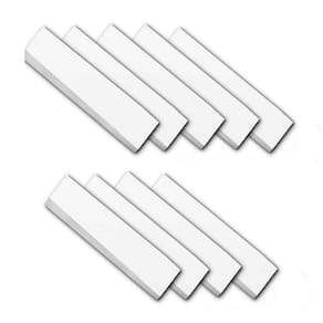Kit 9 Réguas Pé de Banco Madeira Acabada Branca 1500x55x25mm