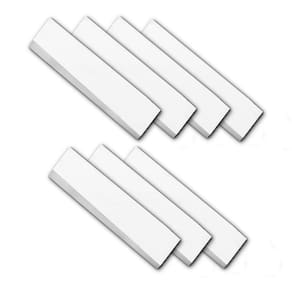 Kit 7 Réguas Pé de Banco Madeira Acabada Branca 1500x55x25mm
