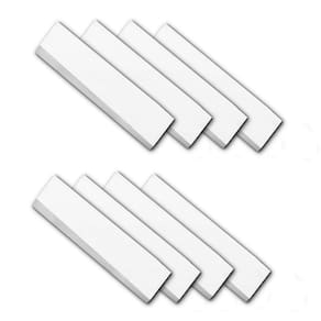 Kit 8 Réguas Pé de Banco Madeira Acabada Branca 1500x55x25mm
