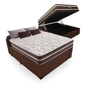 Cama Box com Baú Viúva + Colchão de molas - Anjos - Classic Superlastic 128cm