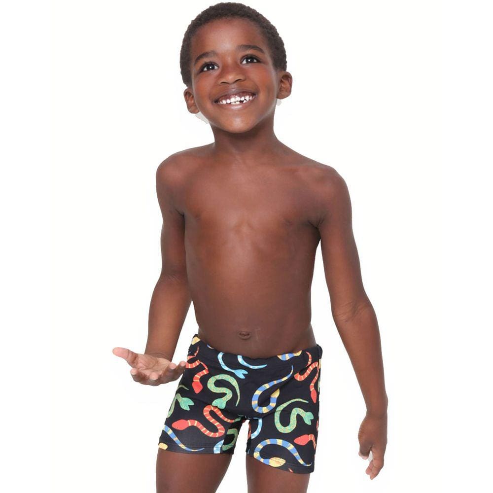 Sunga Boxer Infantil Minhocão Preto Pipa
