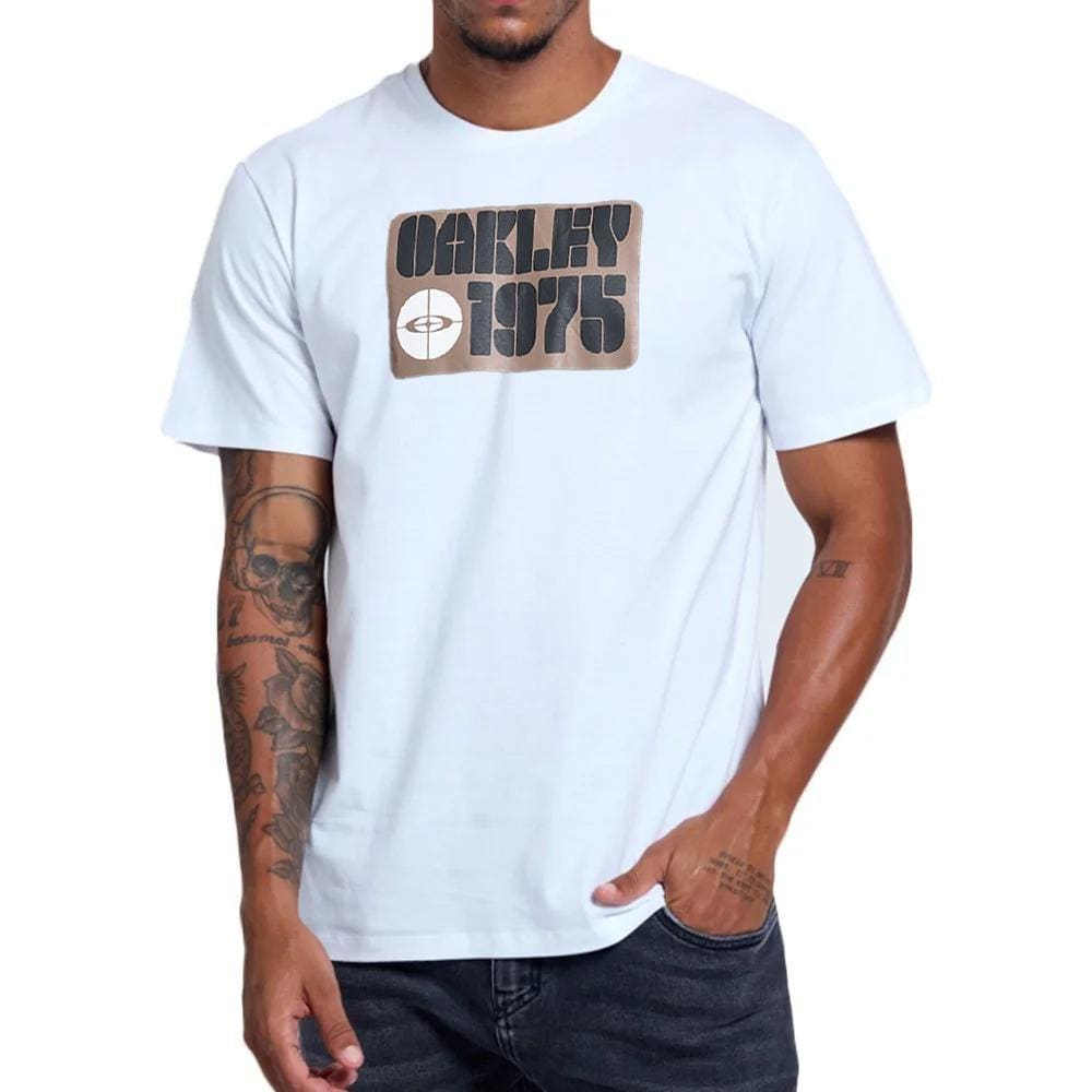 Camiseta Oakley 1975 WT23 Masculina Branco