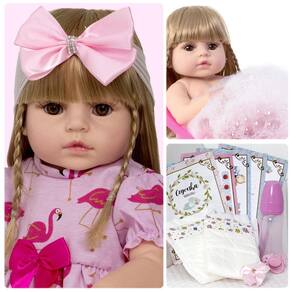 BEBÊ REBORN MENINA LETÍCIA MEIGUINHA SUPER MOLINHA TODA EM SILICONE -  Maternidade Mundo Baby Reborn