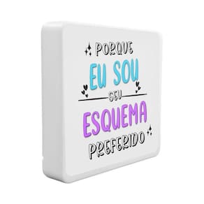 Luminária Box Slim Eu Sou Seu Esquema USB