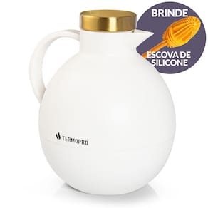 Garrafa Térmica Italy 1L Branca e Escova Limpeza Termopro
