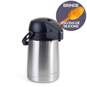Garrafa Térmica Inox Basic Airpot 1L Escova Termopro