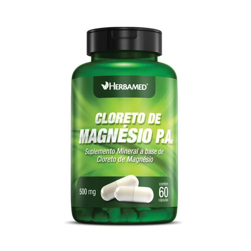 Cloreto De Magnésio P.A. 500Mg - Com 60 Cápsulas - Herbamed