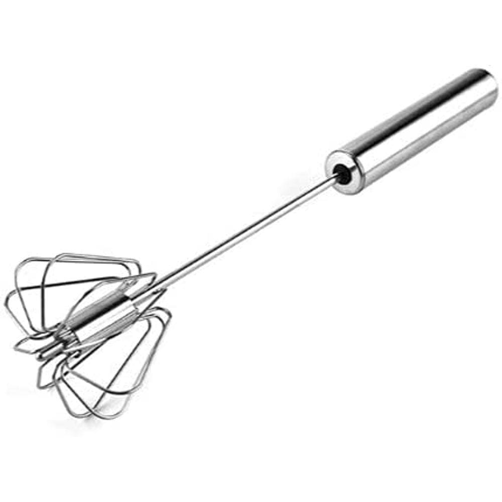 Batedor de Ovos Misturador Giratório Inox Semi Automático