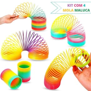Kit 4 Mola Maluca Grande Arco-Íris Brinquedo Anti-Stress