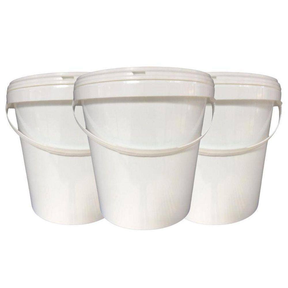 Balde Industrial De 3.6L Lacre - 3 Pçs