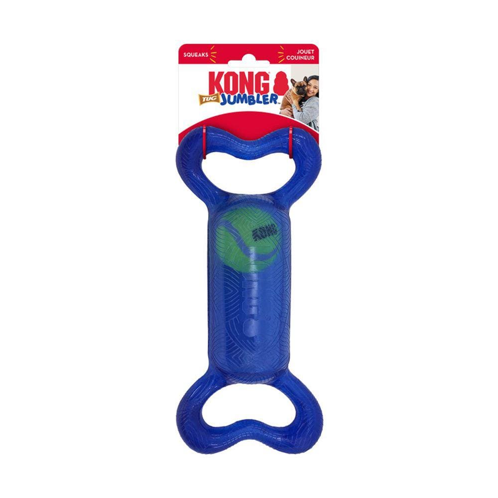 Brinquedo Interativo Kong Jumbler Tug Com Bola e Apito - MD/LG