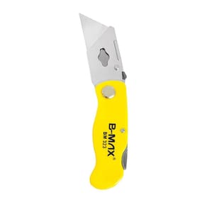 Estilete Multiuso Dobrável 5 Lâminas Refil Amarelo