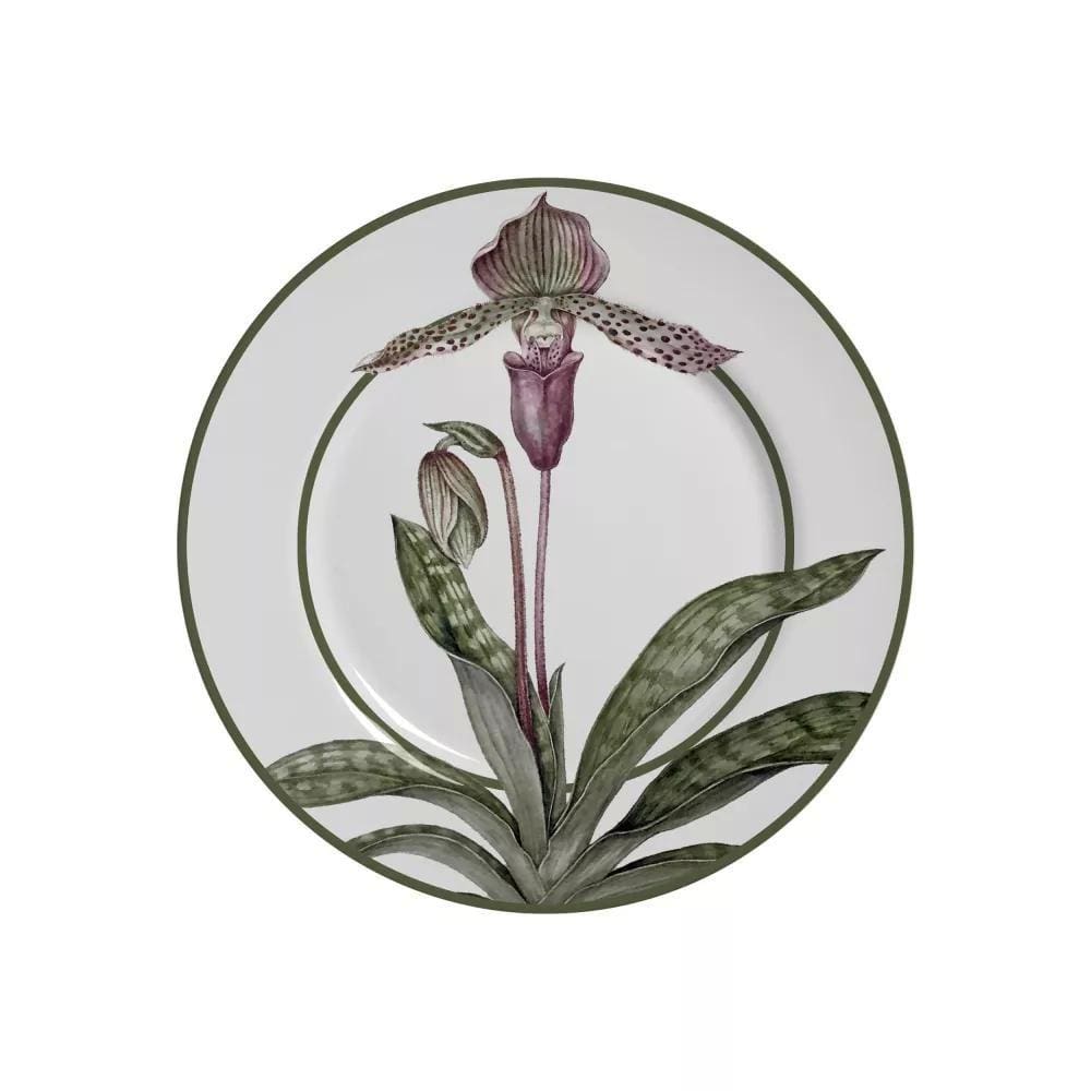Conjunto de 6 Pratos de Sobremesa - Orquídeas