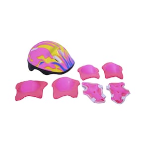 Kit de Protecao Rosa Chamas com Capacete Zippy Toys