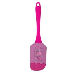 Espátula colher silicone utensílio de cozinha decorada cabo acrílico - wellmix