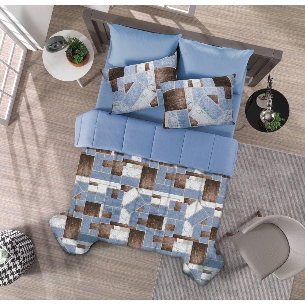 Jogo Cama Completo Com Edredom Doce Vida Duo Casal Maringá