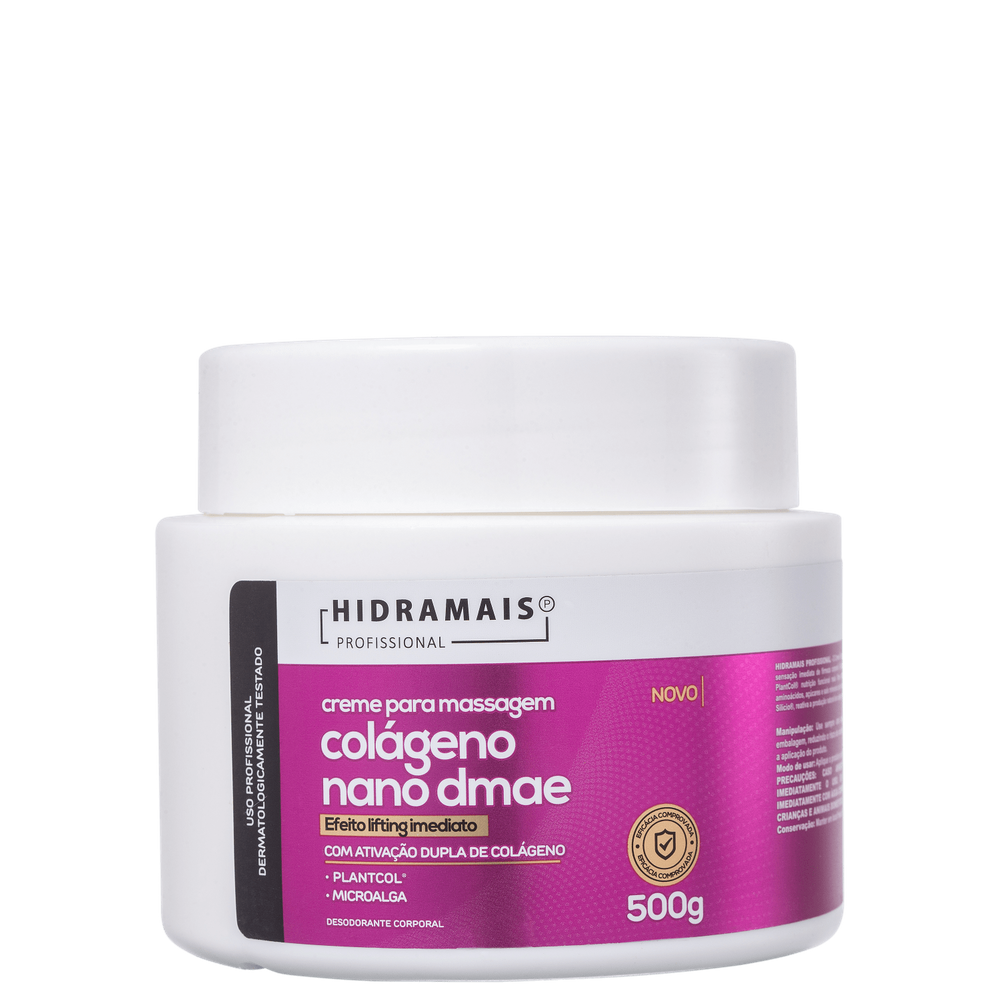 Creme de Massagem Hidramais Colágeno Nano DMAE 500g