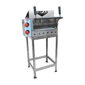 Forno de Pizza a Gás Refratário C/ Grill Infravermelho e Cavalete - Cefaz