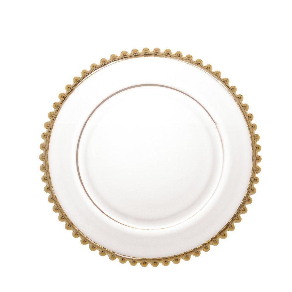Prato Wolff Pearl de Cristal Dourado 20cm
