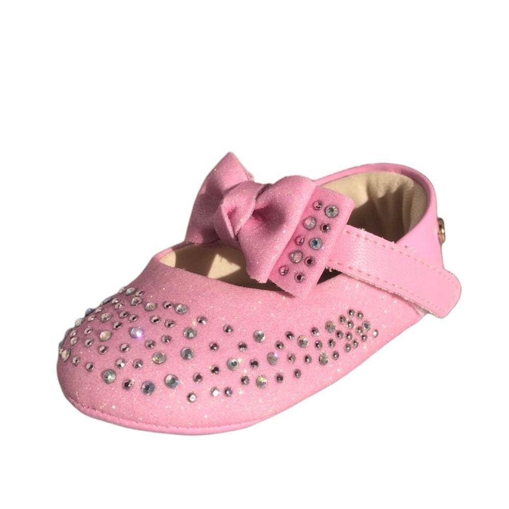 Sapatilha Bailarina com Strass Menina Pampili Nina 379.675