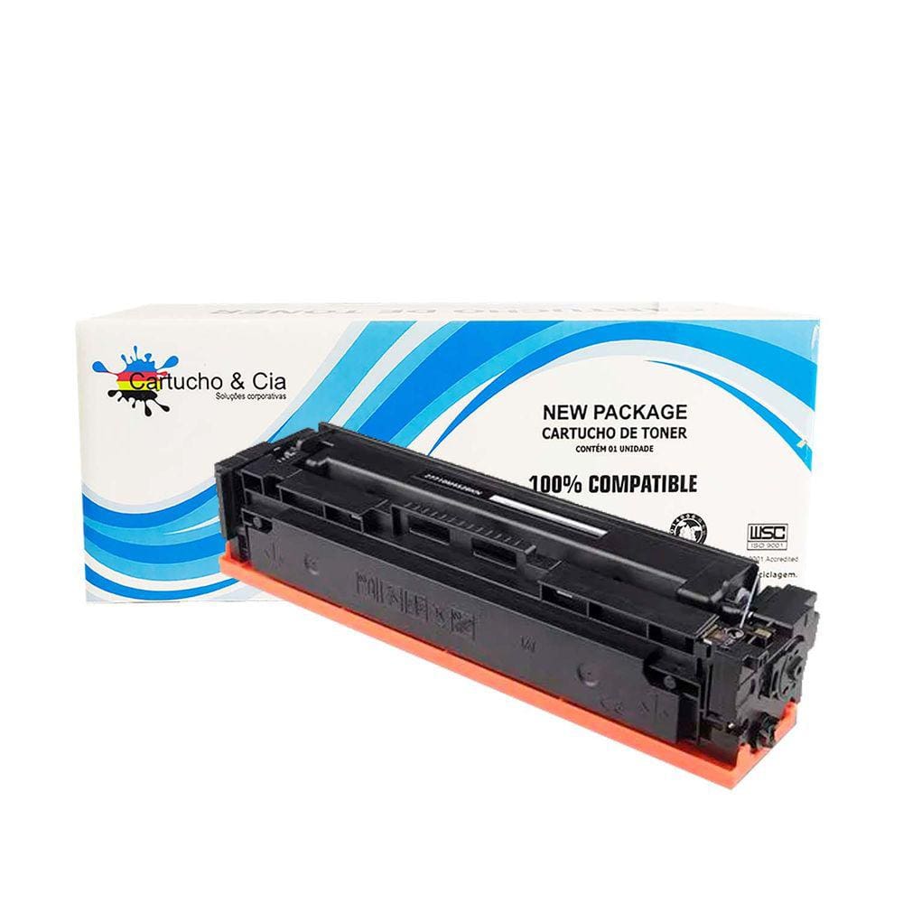 TONER COMPATÍVEL COM HP CF501A 202A M281FDW M254DW M-281FDW M-254DW Ciano 1.300 Páginas - Cartucho & Cia