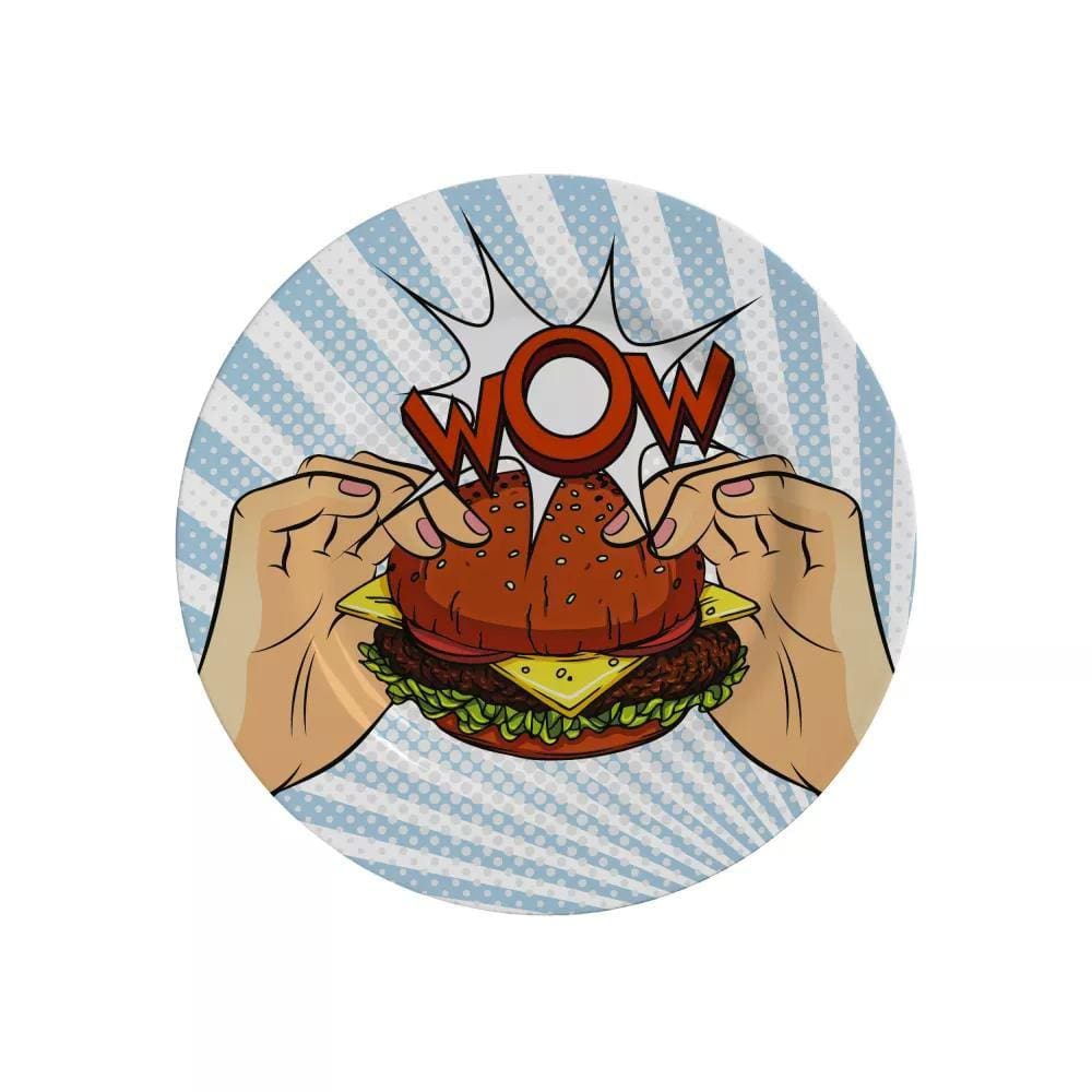 Conjunto de 6 Pratos de Sobremesa - Burguer Collection