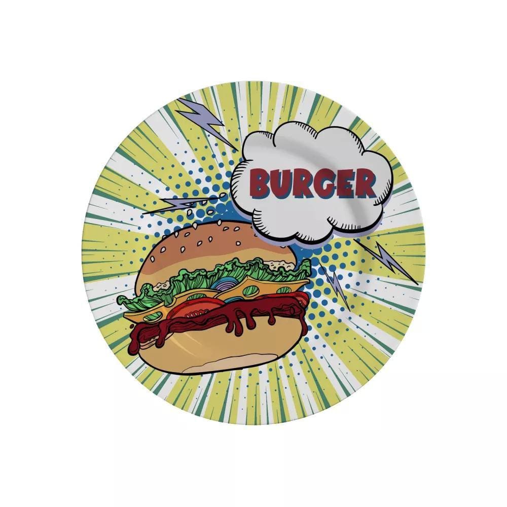 Conjunto de 6 Pratos de Sobremesa - Burguer Collection