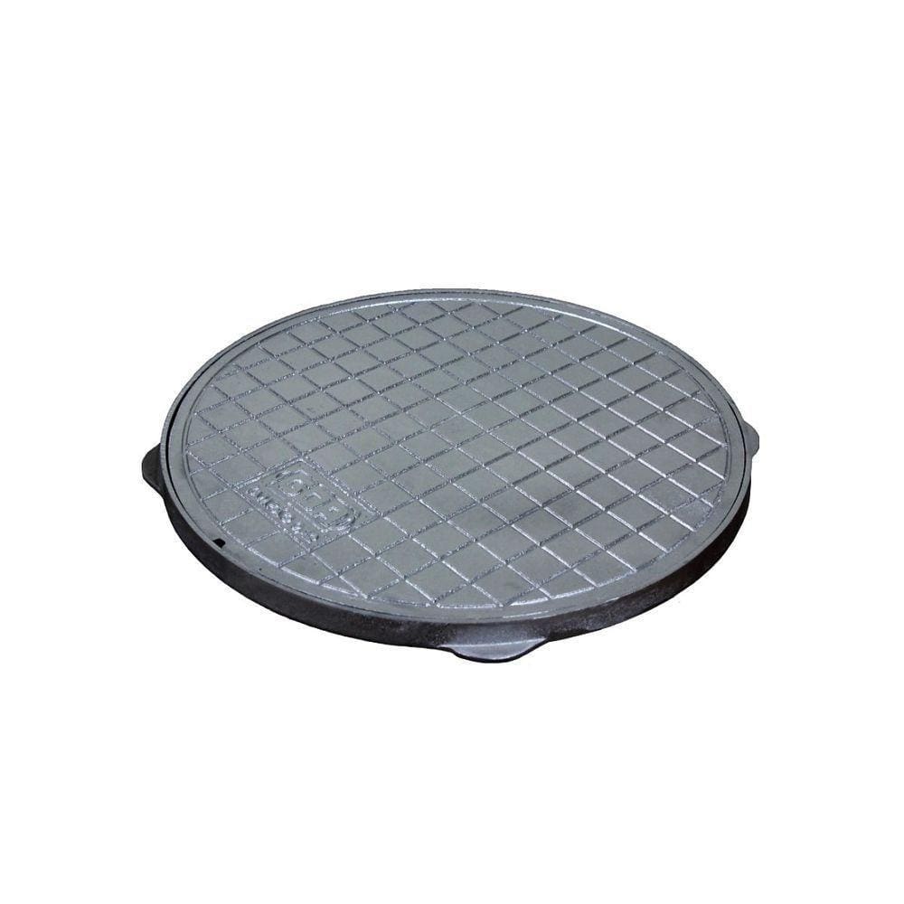 Tampa Tampão De Chão T042 Em Alumínio Circular Simples 42cm