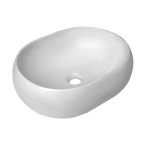 Cuba De Apoio Lavabo Oval S/ Mesa 45X35X13,5 Cm - Branca