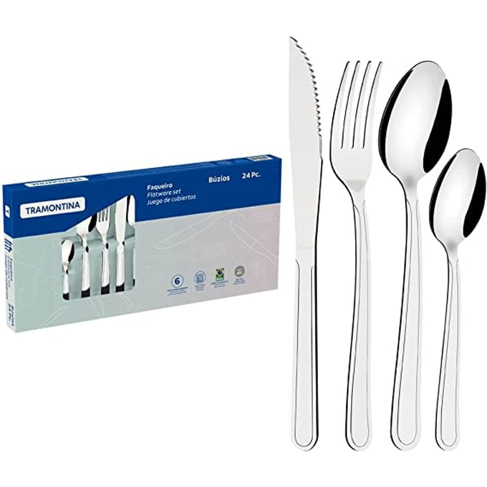 Faqueiro Inox Com 24 Peças Buzios 23799/071