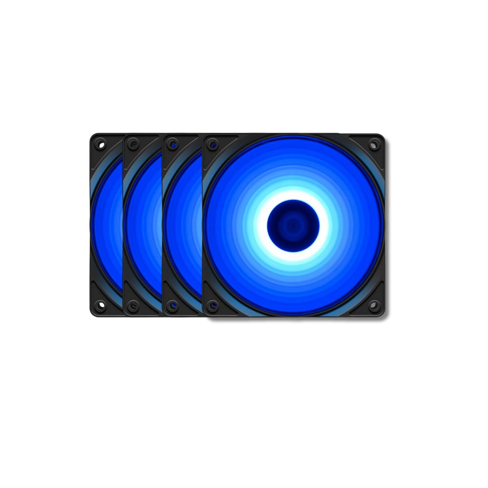 Kit 4 Cooler Fan Led Blue 120mm RF120B Deepcool