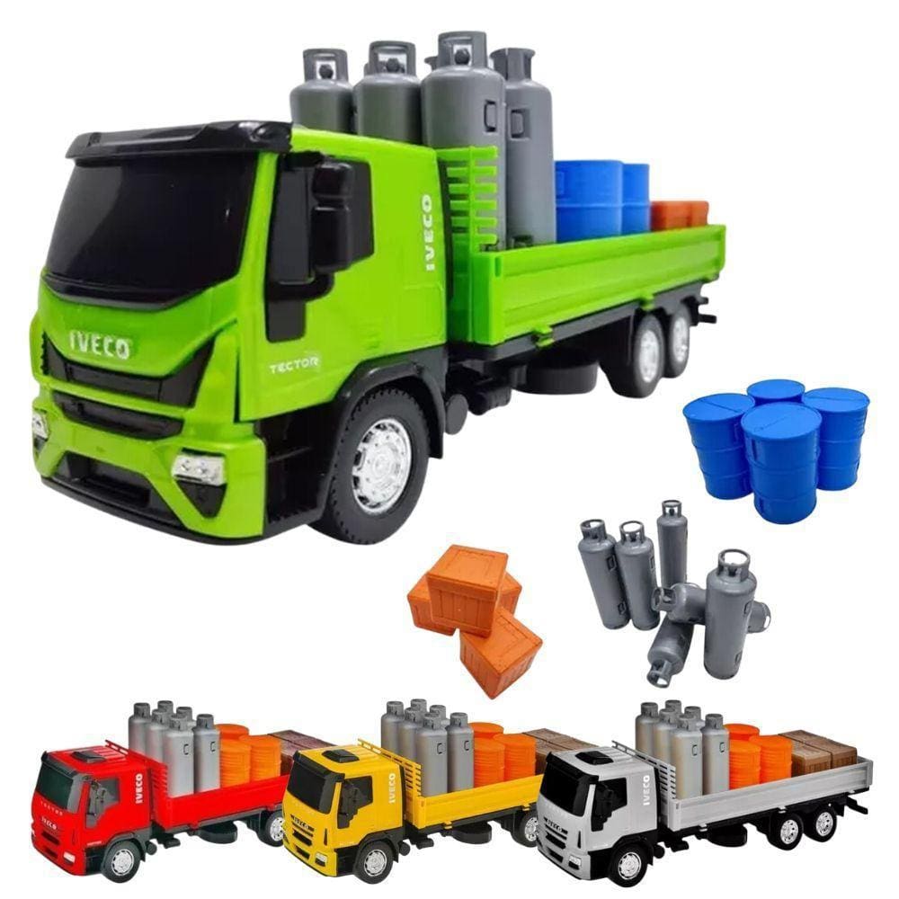 Carreta de Brinquedo Iveco com Carga de Toras Realista Iveco na