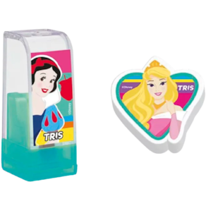 Kit escolar Tris Apontador e Borracha Princesas Disney 1