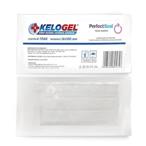Tira Sutura Kelogel Strip 12Mmx100Mm Ponto Falso 6 Tiras