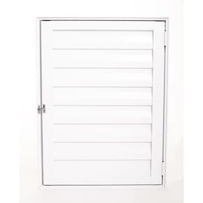 Portinhola Porta Alçapão/Abrigo Trava Alumínio Branco60x80x6