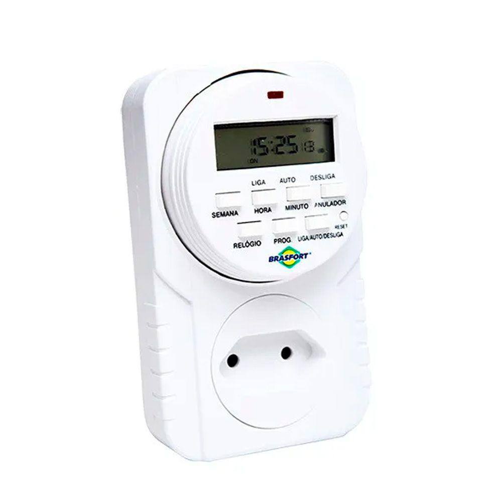 Timer Temporizador Programavel Digital Bivolt Brasfort 8771