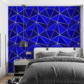 Kit 3 Rolos Papel De Parede Adesivo Zara Tons De Azul 3,0M