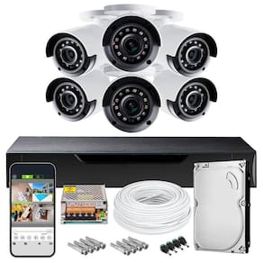 Kit Cftv 08 Canais 06 Cameras 1080P 3.6Mm Hd500Gb