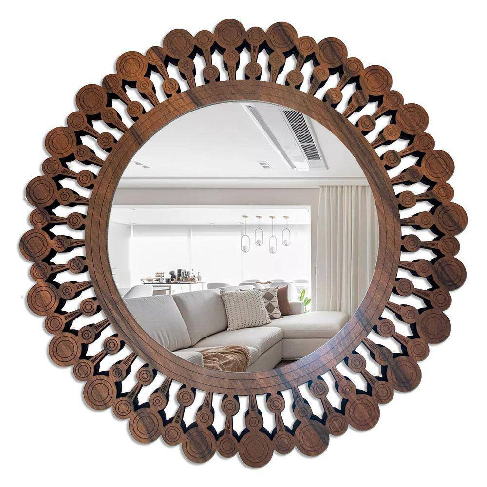 Espelho Decorativo Moldura Madeira Ddek Quebec 85 Cm