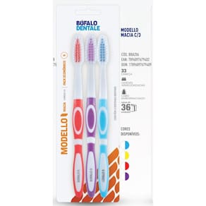 Escova Dental Modello Macia Com 3 Bufalo