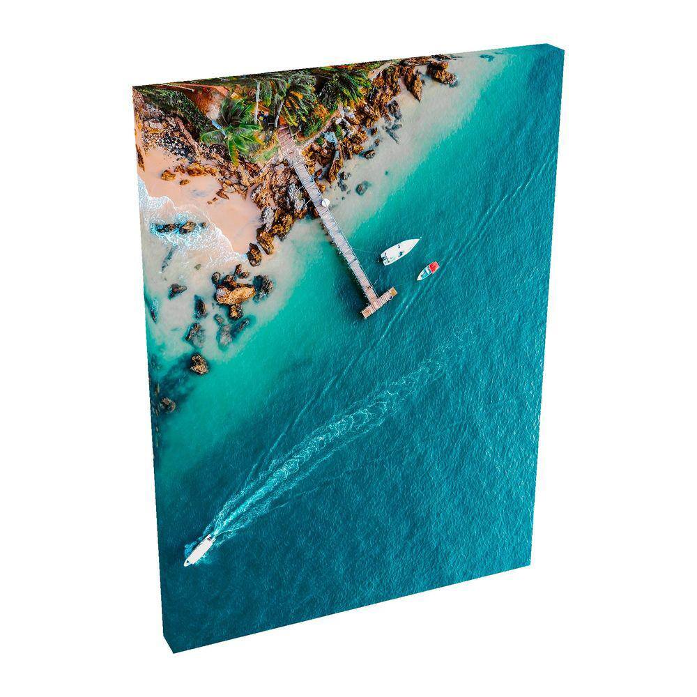 Quadro Decorativo Grande em Tela com Borda Infinita Bahia