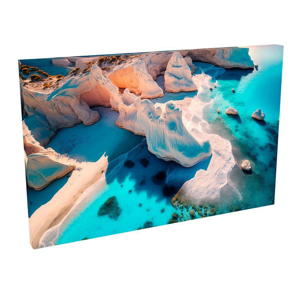 Quadro Decorativo em Tela Borda Infinita Greece`s M. Island