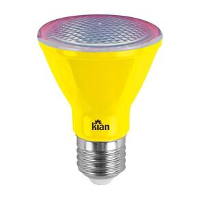 Kit 3 Lampada Led Decor Par20 6W Amarelo Bivolt E27 Kian