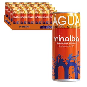 Agua Mineral Com Gás Minalba Lata 310Ml 24 Unidades