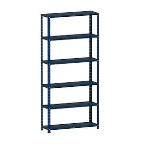 Estante De Aço 195X92x30 6 Prat. C/ Reforço Pandin - Azul Del Rey