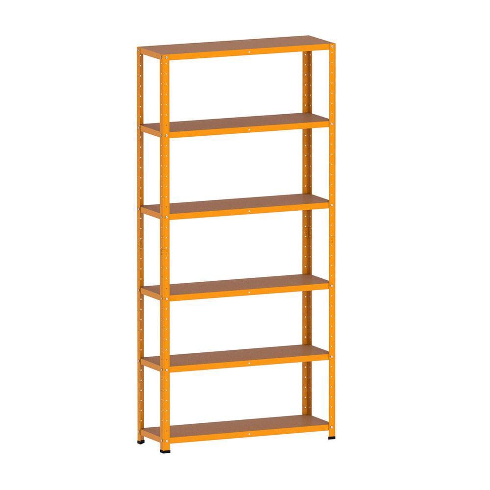 Estante De Aço 175X92x30 6 Prat. C/ Reforço Pandin - Laranja