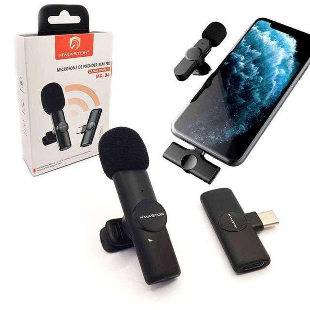 Microfone Sem Fio + Capa Motorola Edge 20 Pro E Película 3D