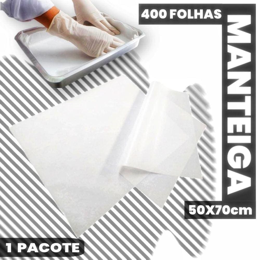 Papel Manteiga Untar Forma Vai Geladeira Freezer 50X70 400Un