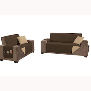 Kit Capa Protetora Sofá 2 E 3 Lugares King Impermeável Dupla